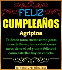 GIF Frases de Cumpleaños Agripina